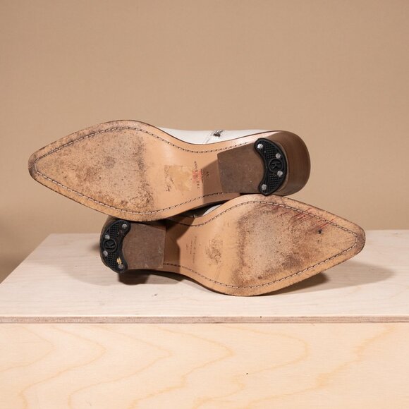 Rag & Bone Razor Boot Antique White Leather - Size 39/9 - Picture 9 of 11